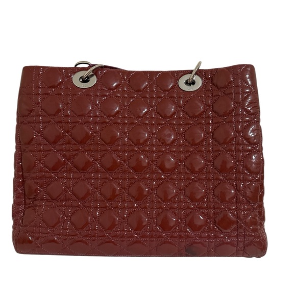 Dior Bag Red Patent Leather Quilted Vintage Preowned - Picture 5 of 15